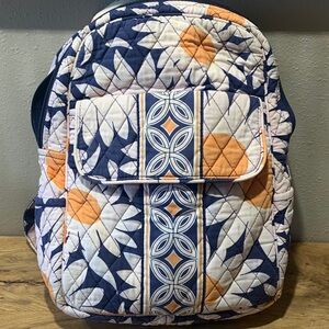 Vera Bradley Loves Me retired Floral small Backpack - Navy Orange & faded pink